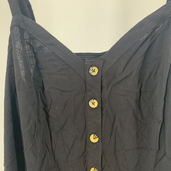 Torrid black buttoned spagetti strap tank top 2 - Picture 3 of 6